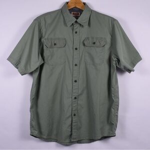 Wrangler Flex For Comfort Green Button Up Shirt Large